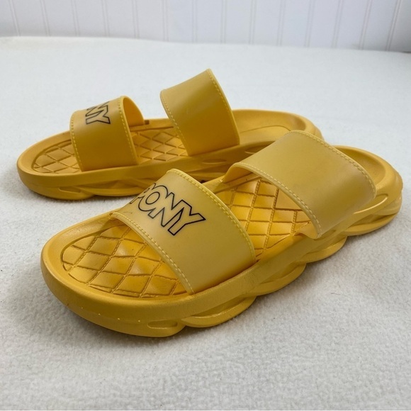 PONY Women’s Slides Pool Beach Sandals Flip Flops Yellow Size 7 - Picture 5 of 7